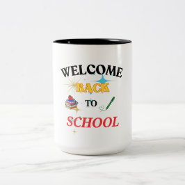 ウェルカム新学期マグカップ – おもしろい&コカラフルーヒー ツートーンマグカップ
