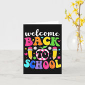 ウェルカム新学期先生ハッピーファースト・デイ カード (黄色い花)