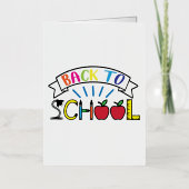 ウェルカム新学期先生ライフ 箔グリーティングカード (正面)