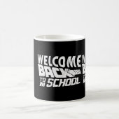 ウェルカム新学期初日の学校先生 コーヒーマグカップ (中央)