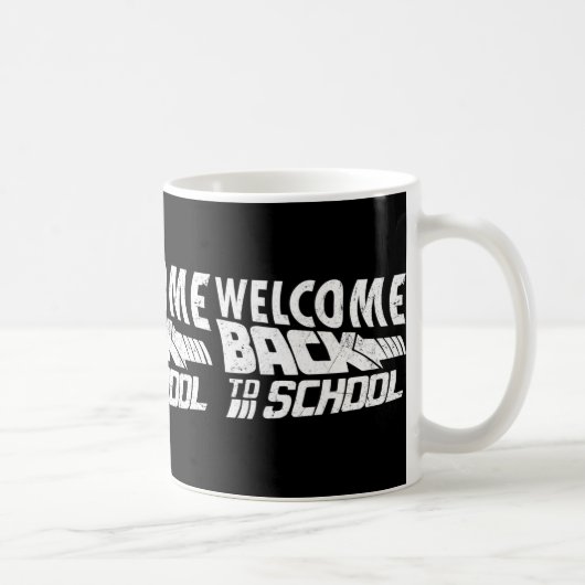ウェルカム新学期初日の学校先生 コーヒーマグカップ (右)