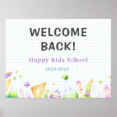 ウェルカム新学期幼稚園かわいい ポスター (正面)
