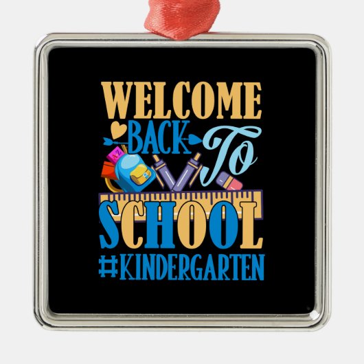 ウェルカム新学期幼稚園 メタルオーナメント (正面)