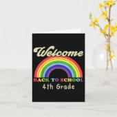 ウェルカム新学期4年生先生学生R カード (黄色い花)