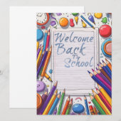 ウェルカム新学期-おもしろい&カラフル (正面/裏面)