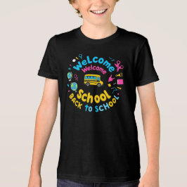 ウェルカム新学期-おもしろい&スクーカラフルル トライブレンドＴシャツ