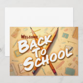 ウェルカム新学期 – ペンシルアートデザイン (正面/裏面)