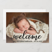 ウェルカム新生児アナウンスBlkカード 案内状 (正面/裏面)