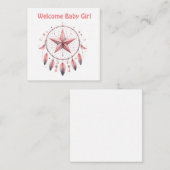 ウェルカム新生児ガールカード ノートカード (正面/裏面)