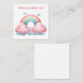 ウェルカム新生児ガールカード ノートカード (正面/裏面)