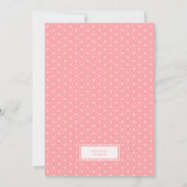 ウェルカム新生児ガール写真テンプレート 招待状 (裏面)