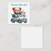 ウェルカム新生児ボーイカード ノートカード (正面/裏面)