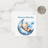ウェルカム新生児ボーイカード ノートカード (正面/裏面インサイチュ)