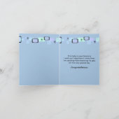 ウェルカム新生児ボーイグリーティングカード カード (内部)