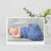 ウェルカム新生児ボーイ誕生 案内状 (スタンド正面)