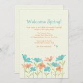ウェルカム春招待状 招待状 (正面/裏面)