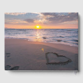 ウェルカム海ビーチサンセットブルーフォントゲストブック ゲストブック (裏面)