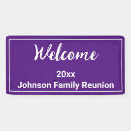 ウェルカム王室のパープルとホワイトネームファミリー懇親会 横断幕