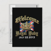 ウェルカム王室のベビーキープサケ ポストカード (正面/裏面)