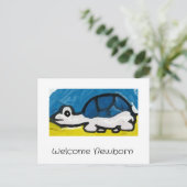 ウェルカム生まれたばかりのカメ ポストカード (スタンド正面)