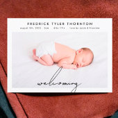 ウェルカム生まれたばかりのフォトコラージュベビー誕生 案内状