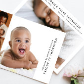 ウェルカム生まれたばかりのフォトコラージュベビー誕生 案内状