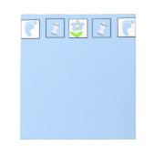 ウェルカム男の赤ちゃんまたはボーイベビーシャワー ノートパッド (正面)