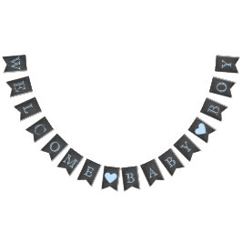 ウェルカム男の赤ちゃんシャルボードルック バンティングフラッグ