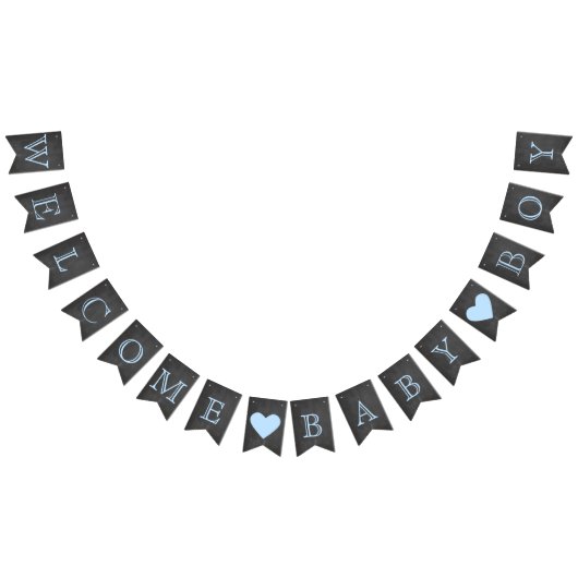 ウェルカム男の赤ちゃんシャルボードルック バンティングフラッグ (全)