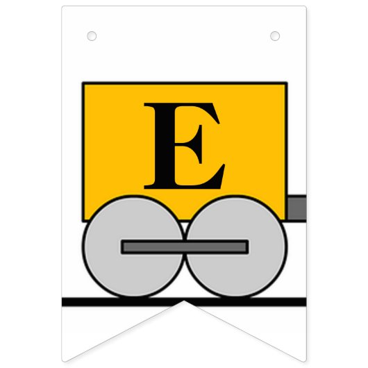 ウェルカム男の赤ちゃんトイトレイン バンティングフラッグ (第3の旗)