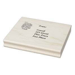 ウェルカム男の赤ちゃん子犬とバルーンデザイン ラバースタンプ