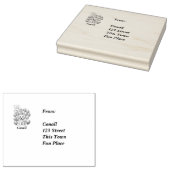 ウェルカム男の赤ちゃん子犬とバルーンデザイン ラバースタンプ (押印)