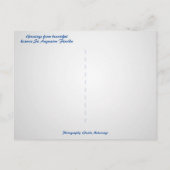 ウェルカム秋コースタルセントオーガスティンフロリダ ポストカード (裏面)