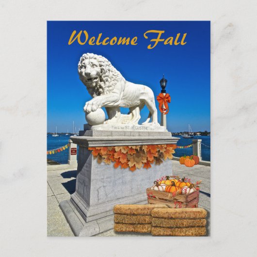 ウェルカム秋コースタルセントオーガスティンフロリダ ポストカード (正面)