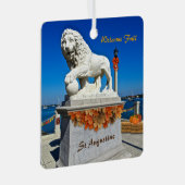 ウェルカム秋コースタルセントオーガスティンフロリダ メタルオーナメント (正面右)