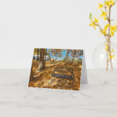 ウェルカム秋ベンチin the Woods カード (黄色い花)