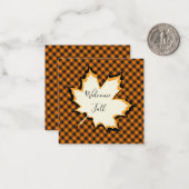 ウェルカム秋リーフ ノートカード (正面/裏面インサイチュ)