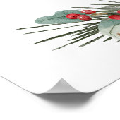 ウェルカム素朴サイン – クリスマスブライダルシャワー ポスター (角)