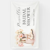 ウェルカム素朴ブーツバブリー女性のカーボーイブライダルシャワー 横断幕 (縦)