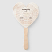 ウェルカム素朴・ウッド・ウェディング・パーティーとプログラム ハンドファン (裏面)