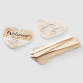 ウェルカム素朴・ウッド・ウェディング・パーティーとプログラム ハンドファン (組立なし)