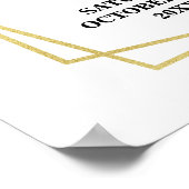 ウェルカム結婚のポスターウォーター色レッドクリームポスター ポスター (角)