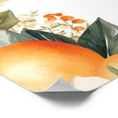 ウェルカム結婚のポスター柑橘類オレンジフローラ ポスター (角)