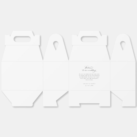 ウェルカム結婚ウィークエンドホテルトラベルギフトボックス フェイバーボックス (見開き)