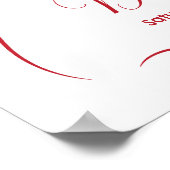 ウェルカム結婚サインの手お洒落描き ポスター (角)