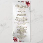 ウェルカム結婚ズカラフル・レッド・ホワイト・フローラ・シルバー プログラム (正面)