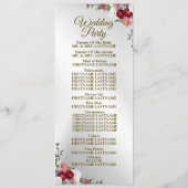 ウェルカム結婚ズカラフル・レッド・ホワイト・フローラ・シルバー プログラム (裏面)
