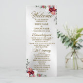 ウェルカム結婚ズカラフル・レッド・ホワイト・フローラ・シルバー プログラム (スタンド正面)