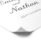 ウェルカム結婚ズサインピーチ赤面水彩フローラ ポスター (角)