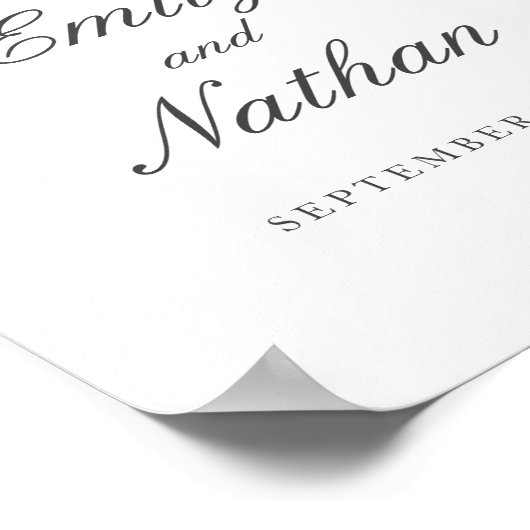 ウェルカム結婚ズサインピーチ赤面水彩フローラ ポスター (角)